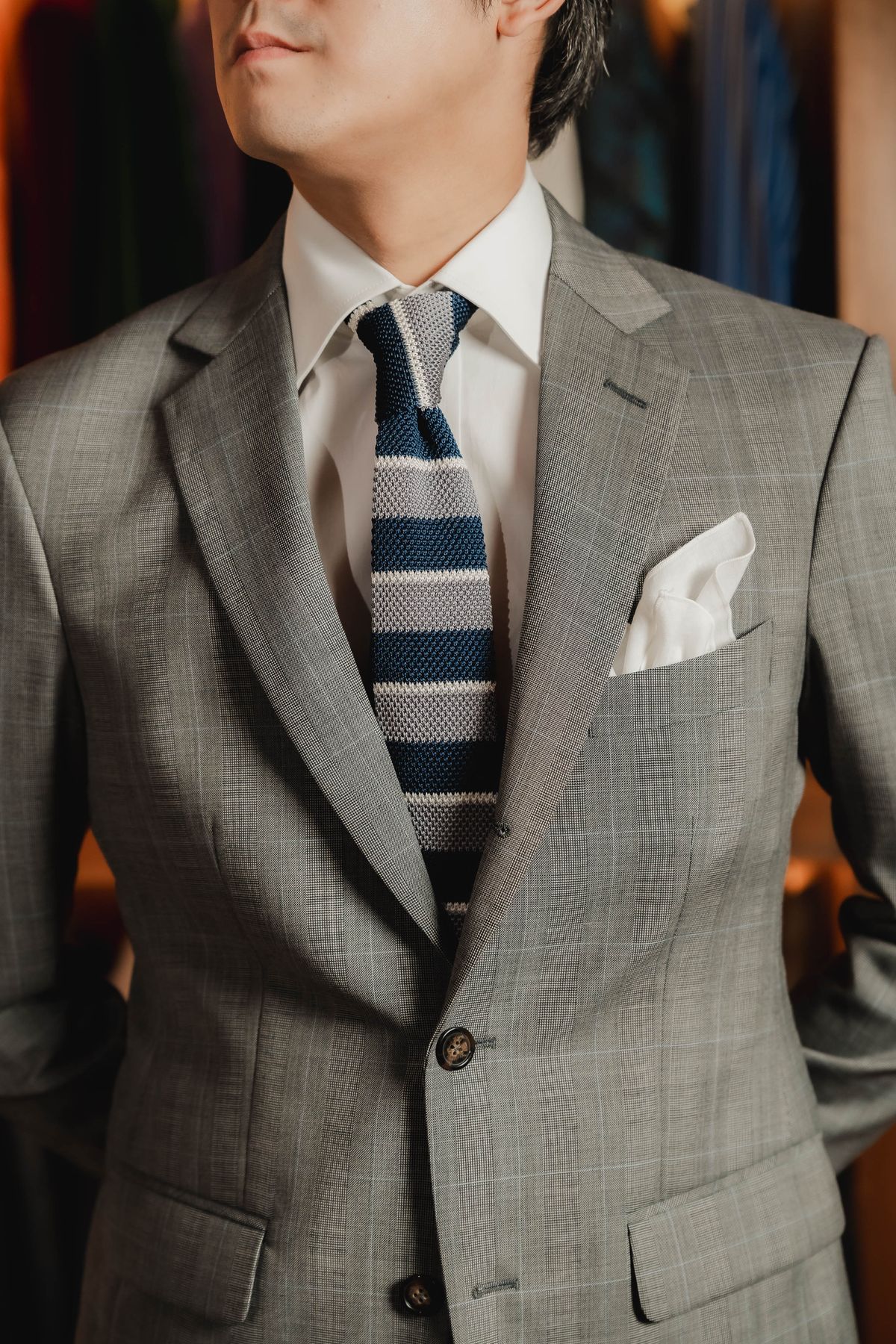 Tie and lapel detail