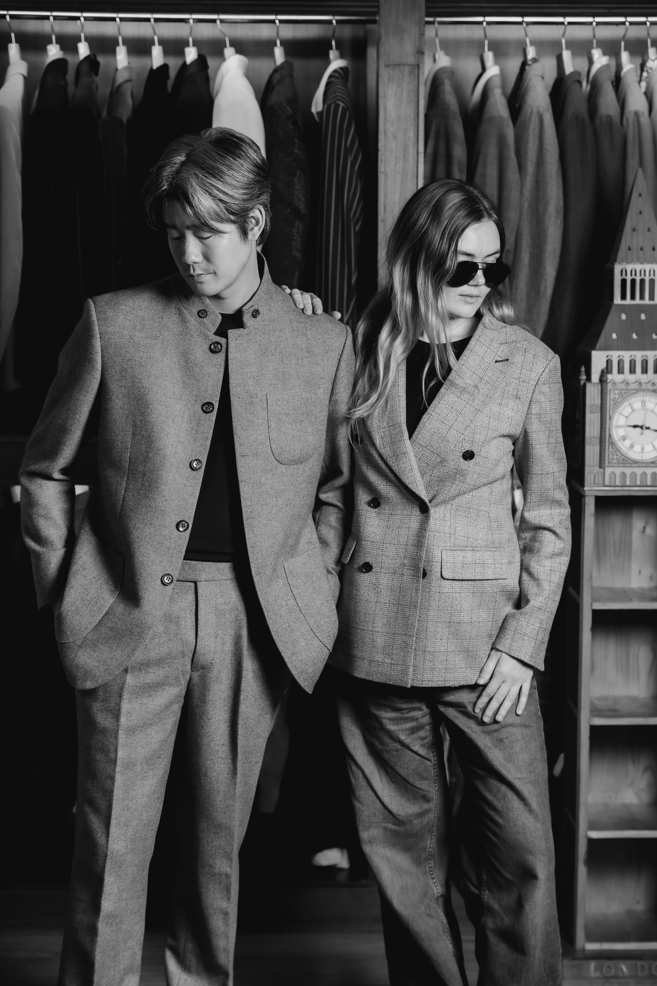 Couple editorial black and white