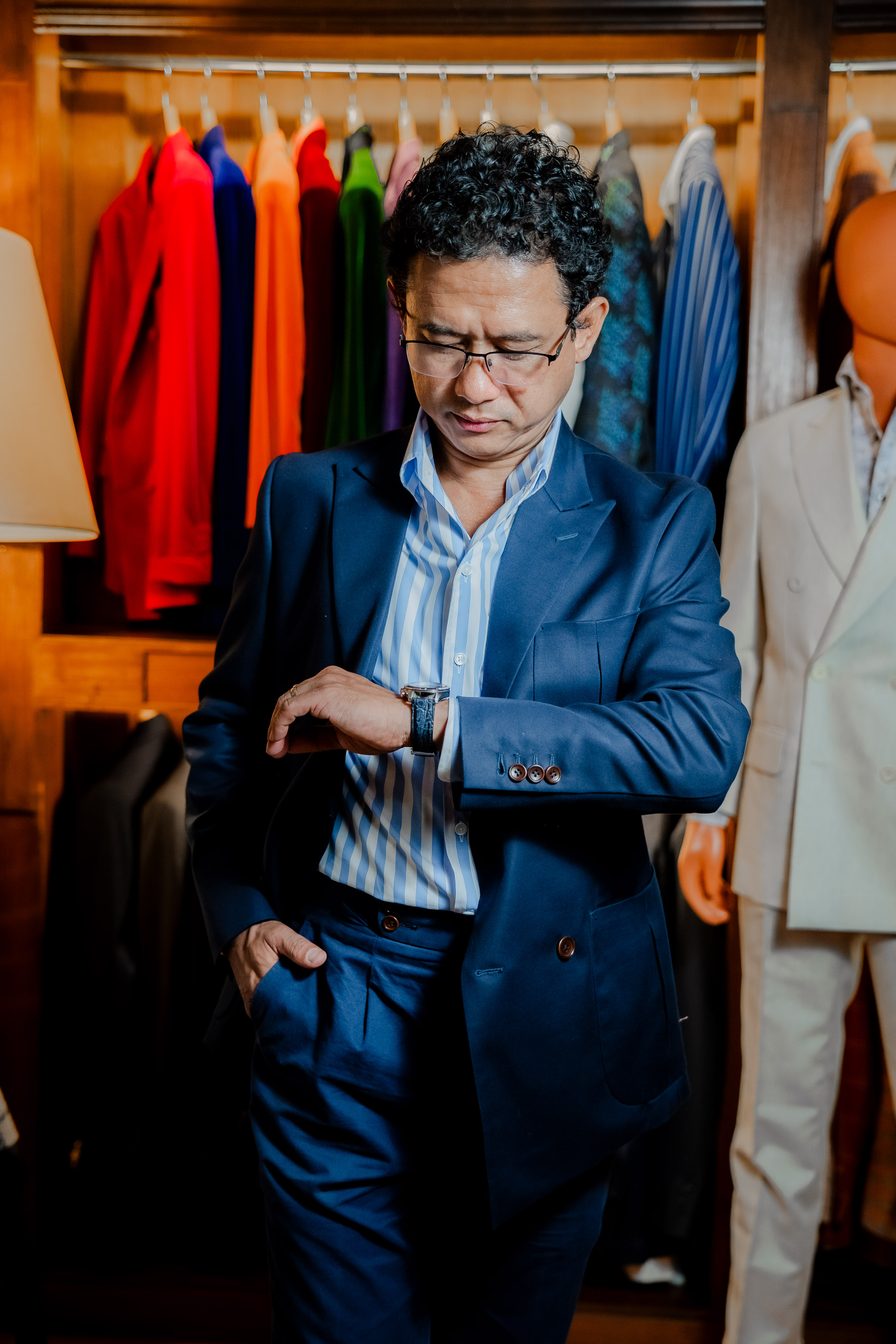 Mike with measuring tapes